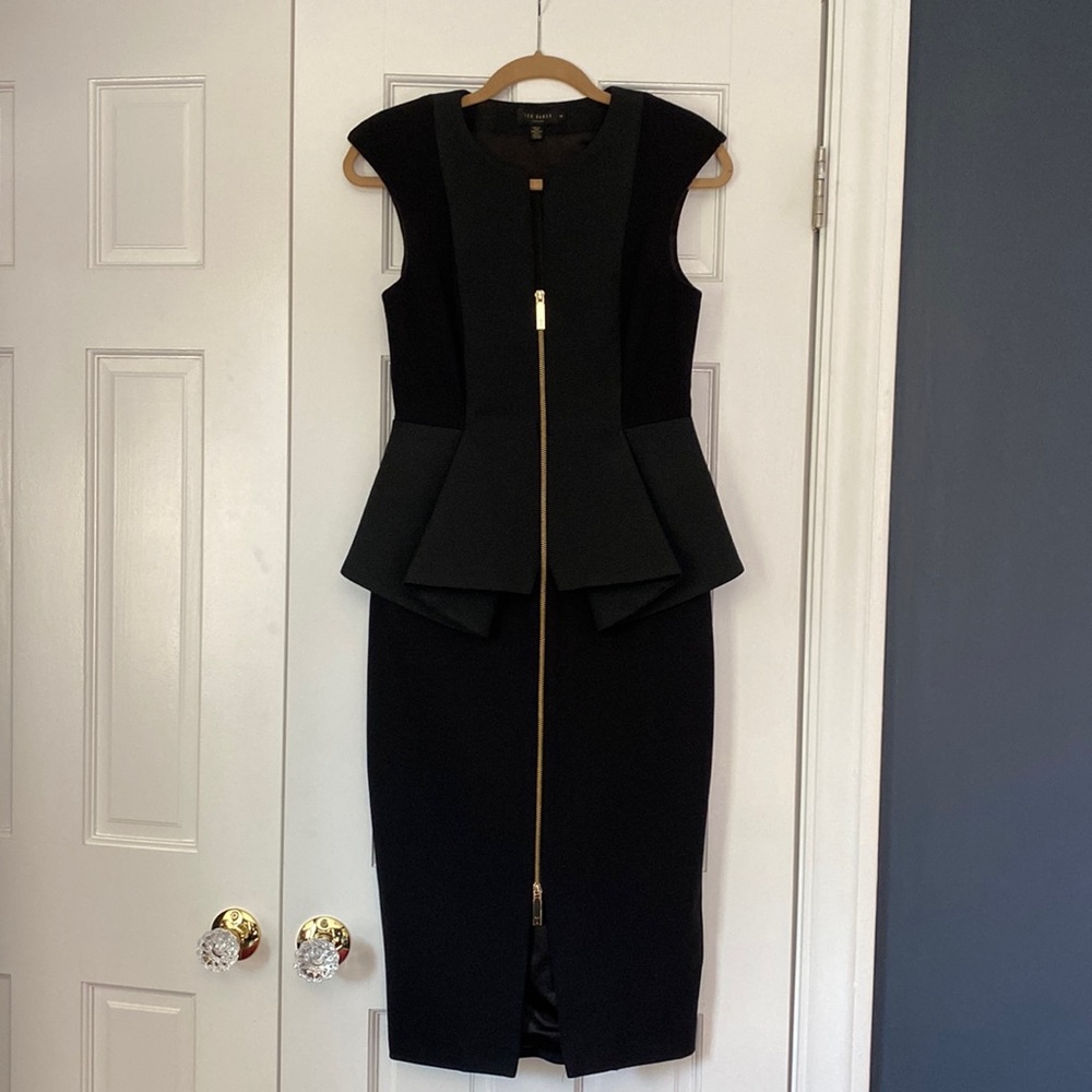 Ted Baker Jumana Black Dress with Peplum